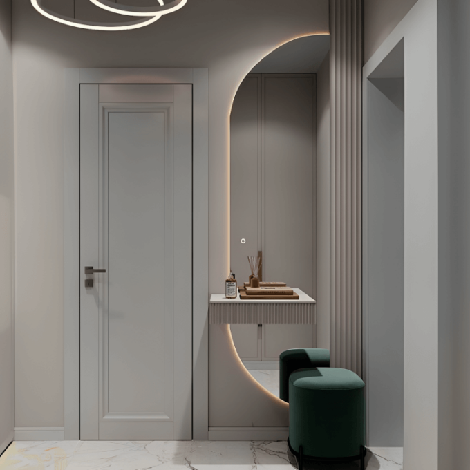 Oval spegel med modern design för att förbättra din dekoration