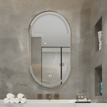 Chic stil i vår ovala spegel med asymmetrisk design