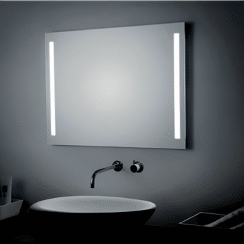 Hallspeglar Rektangulär spegel med vit ram för en fräsch look.