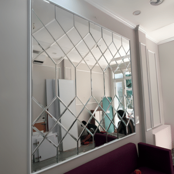 Tredelad geometrisk spegel: tredimensionell stil